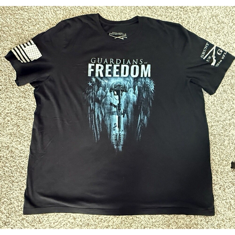 Grunt Style Shirt Adult XXXL Black Guardians Of Freedom Short Sleeve